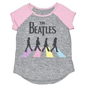 Beatles Abbey Road Raglan rock Official T-Shirt 5 6 7 Girls 4-12 NWT